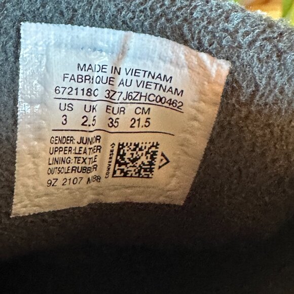 Converse Chuck Taylor All Star Street Mid Leather Sneakers Boys Size 3 Box Incl - Picture 8 of 16